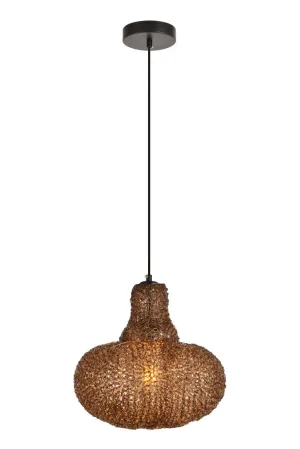 ZC121-LDPD2061 - Living District: Finola Collection Pendant D11.8'' H12.6 Lt:1 Black and Coffee Finish